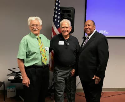 All three recipients of the lifetime service in driver and traffic safety education award, Harry Stille, Dr. Albert Neal, and Jim Collins